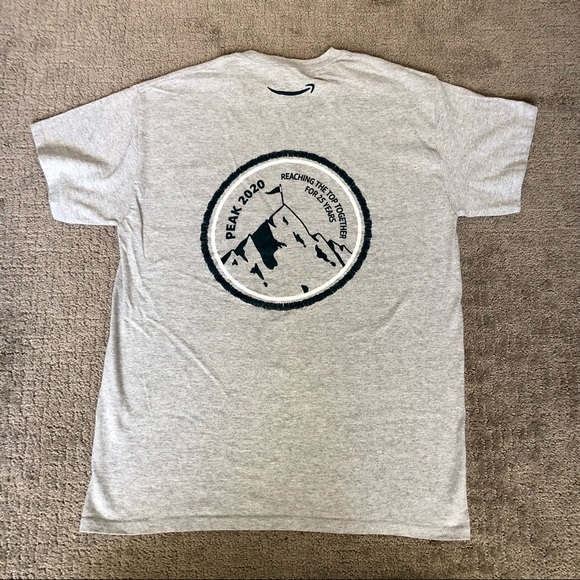 Peak 2020 Gray Cotton Blend Tee Size Medium - Picture 2 of 7